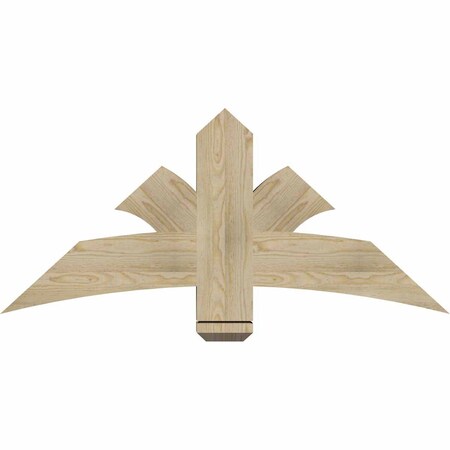 Ekena Millwork Davenport Rough Sawn Timber Gable Bracket, Douglas Fir, 48"W x 22"H x 4"D x 6"F, 11/12 Pitch GBW048X22X0406DAV00RDF